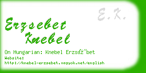 erzsebet knebel business card